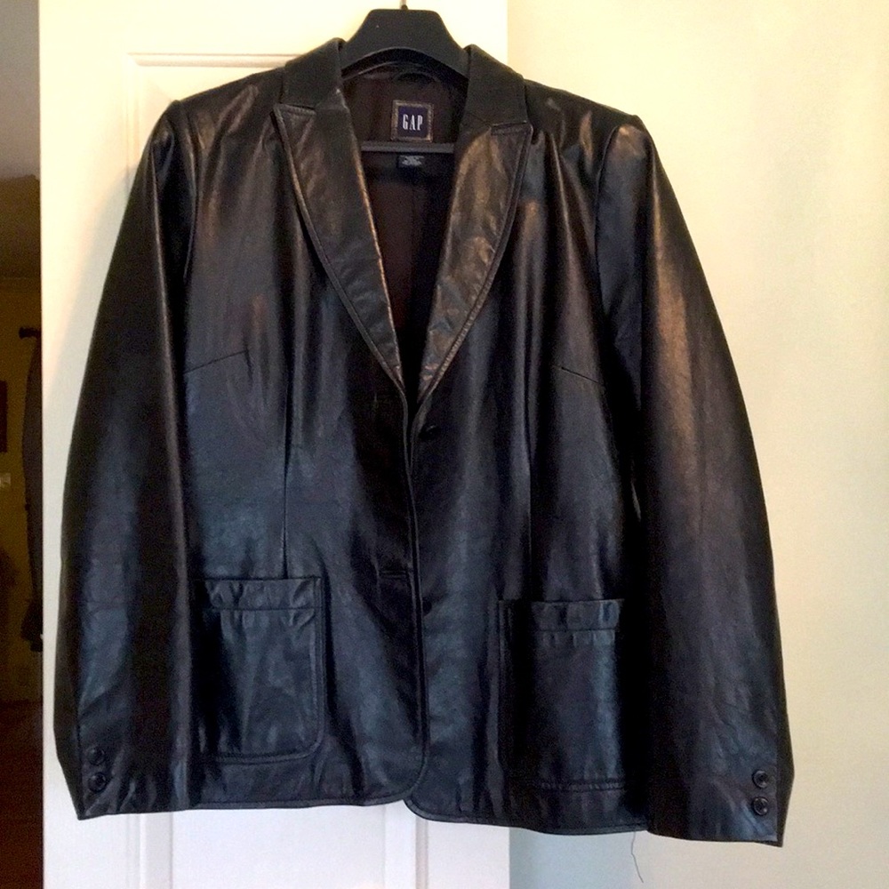 Gap Leather Black Jacket